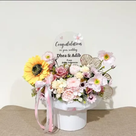 Bloom Box Akrilik Ucapan Wedding Biak Numfor